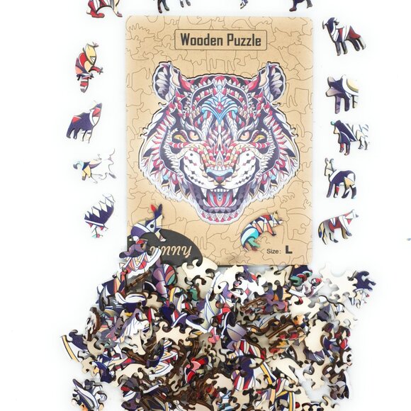 Suvira Animal Wooden Puzzle - Engaging, Educational, Tiger - Picture 8 of 9